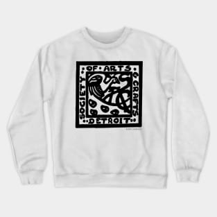 Detroit Society of Arts and Crafts Logo - Black Crewneck Sweatshirt